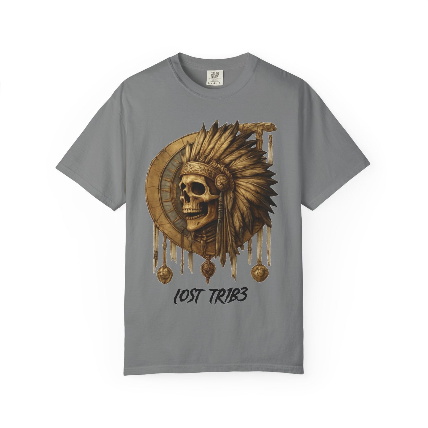 Unisex Garment-Dyed T-Shirt - 'Lost Tribe' Skull Design