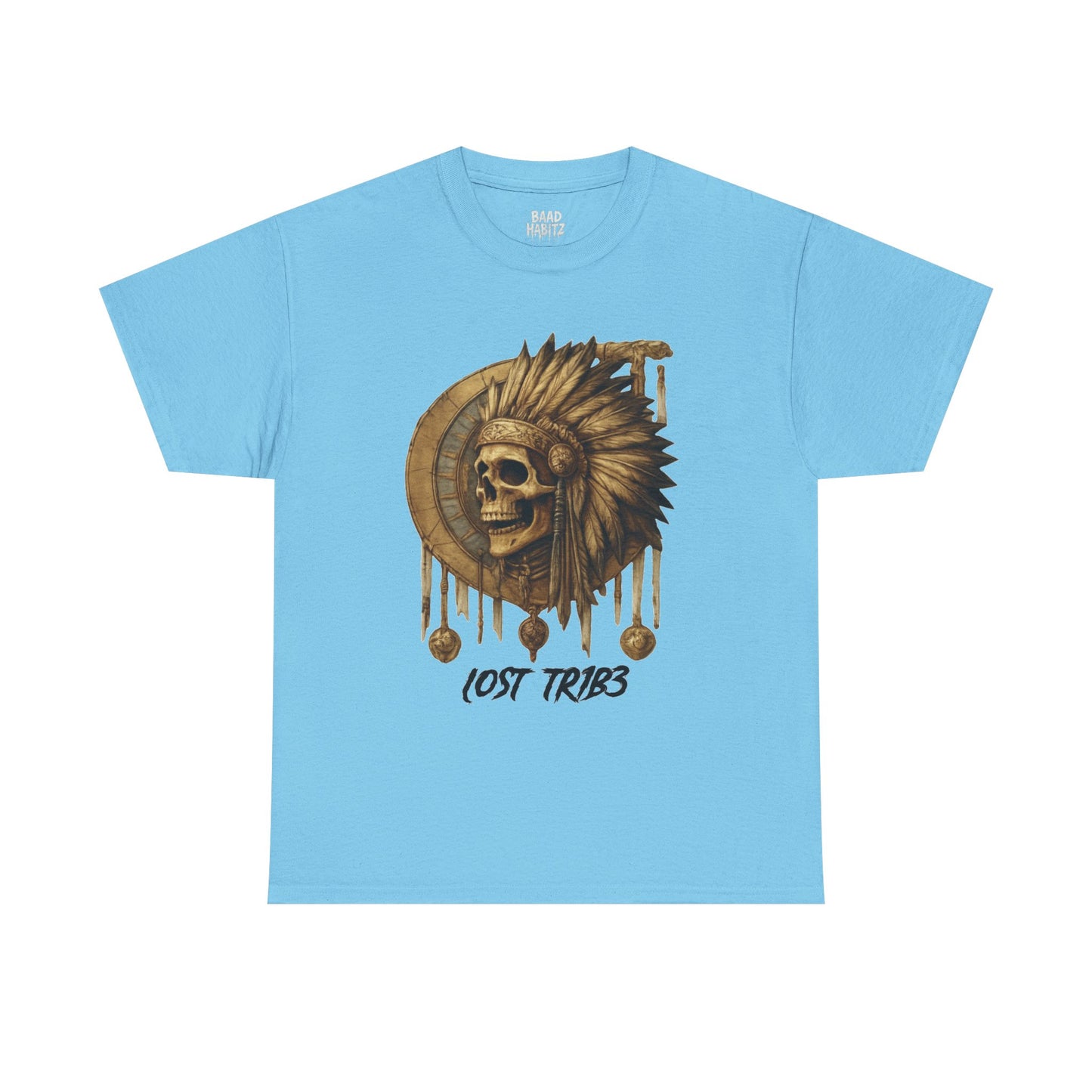 Unisex Heavy Cotton Tee - Lost Tribe Skull Design