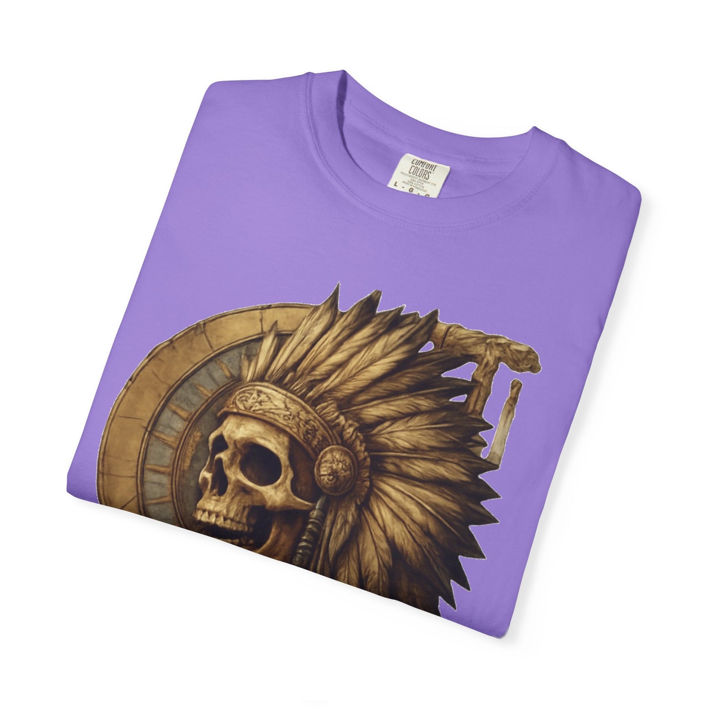 Unisex Garment-Dyed T-Shirt - 'Lost Tribe' Skull Design