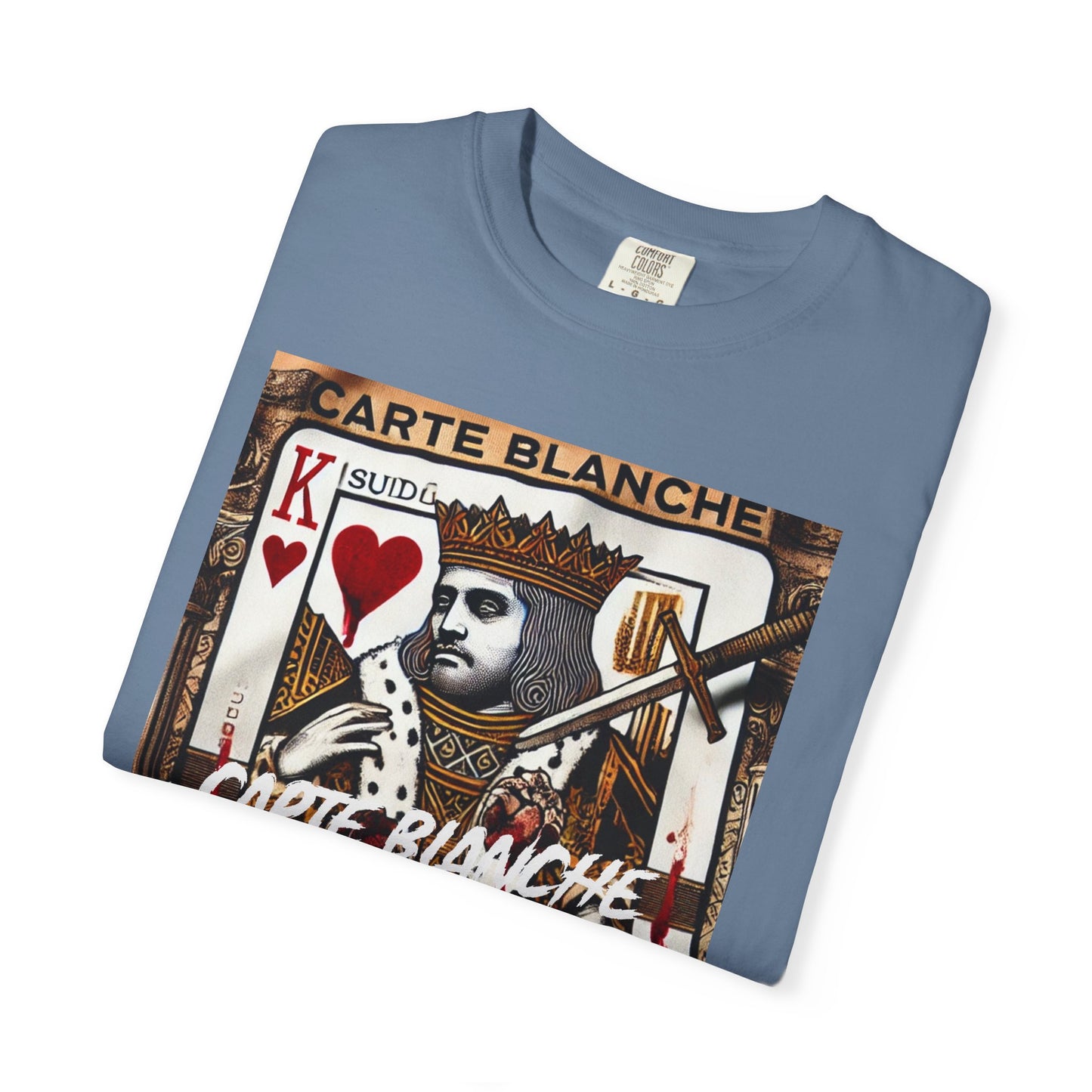 Street Art Graphic T-Shirt - 'God Save the Queen' & 'Carte Blanche' Design