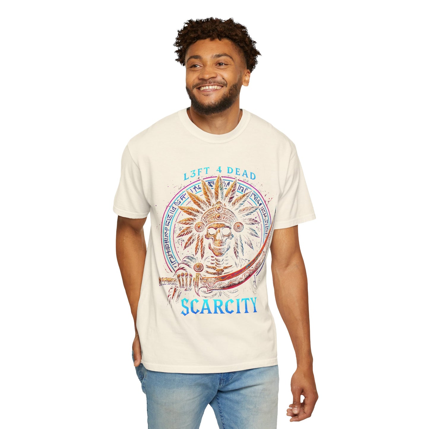 Copy of L3FT 4 DEAD Scarcity Unisex Garment-Dyed T-shirt - Bold Streetwear for Creative Souls