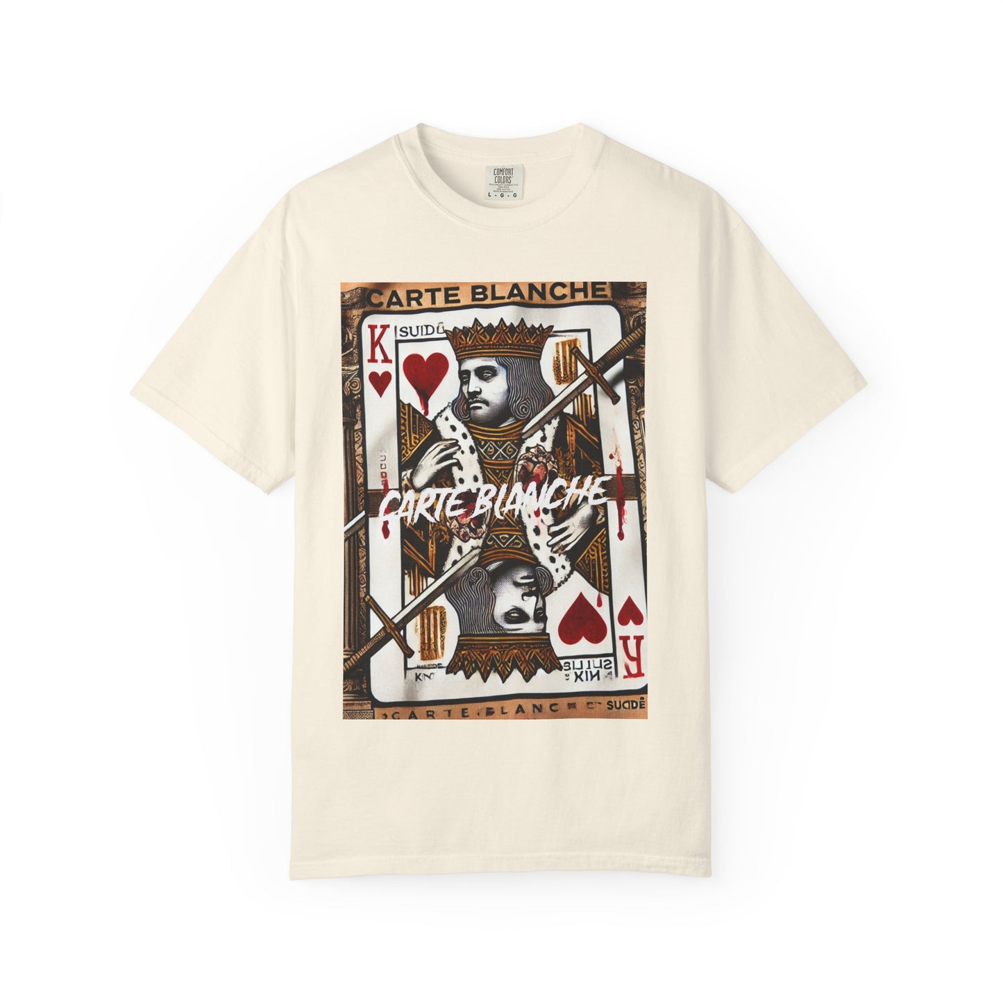 Street Art Graphic T-Shirt - 'God Save the Queen' & 'Carte Blanche' Design