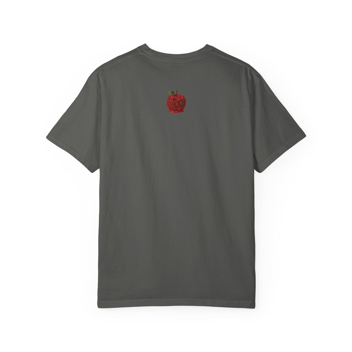 Garment-Dyed Unisex T-Shirt - Noxiae Poena Paresto with Apple Design