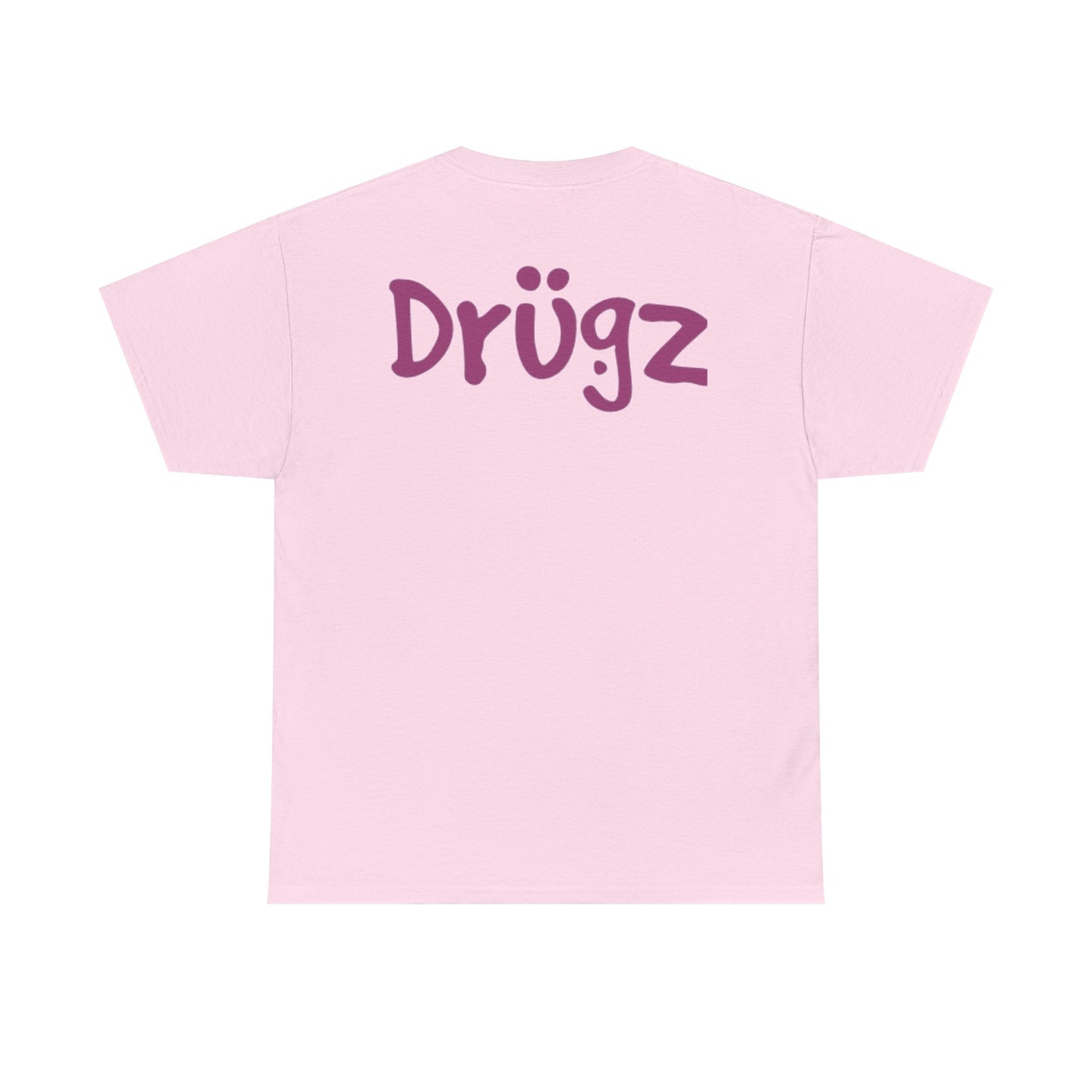 Colorful Unisex Heavy Cotton Tee - 'BAAD HABITZ' and 'Drügz' Graphic, Streetwear Vibe, Perfect for Casual Outings, Gifts, and Festivals