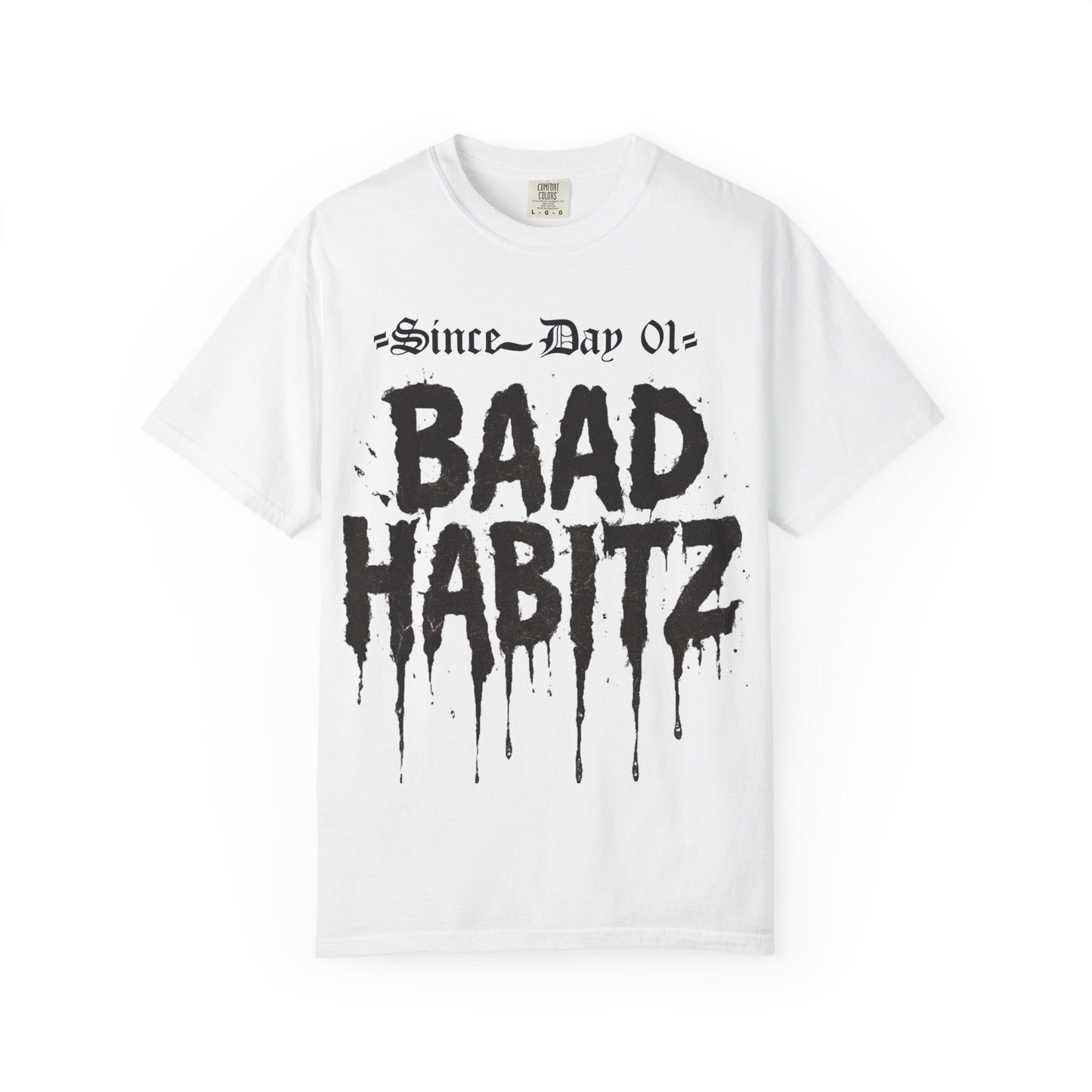 Trendy Unisex Graphic T-Shirt - 'BAAD HABITZ' & 'BORN RYC' Design