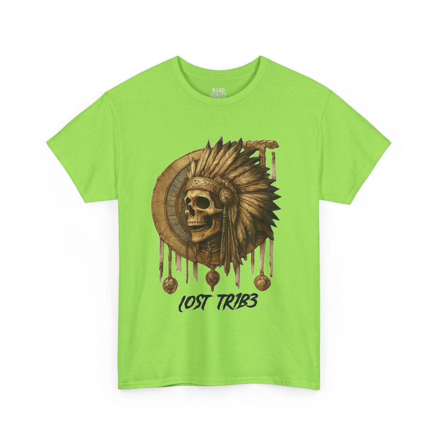 Unisex Heavy Cotton Tee - Lost Tribe Skull Design