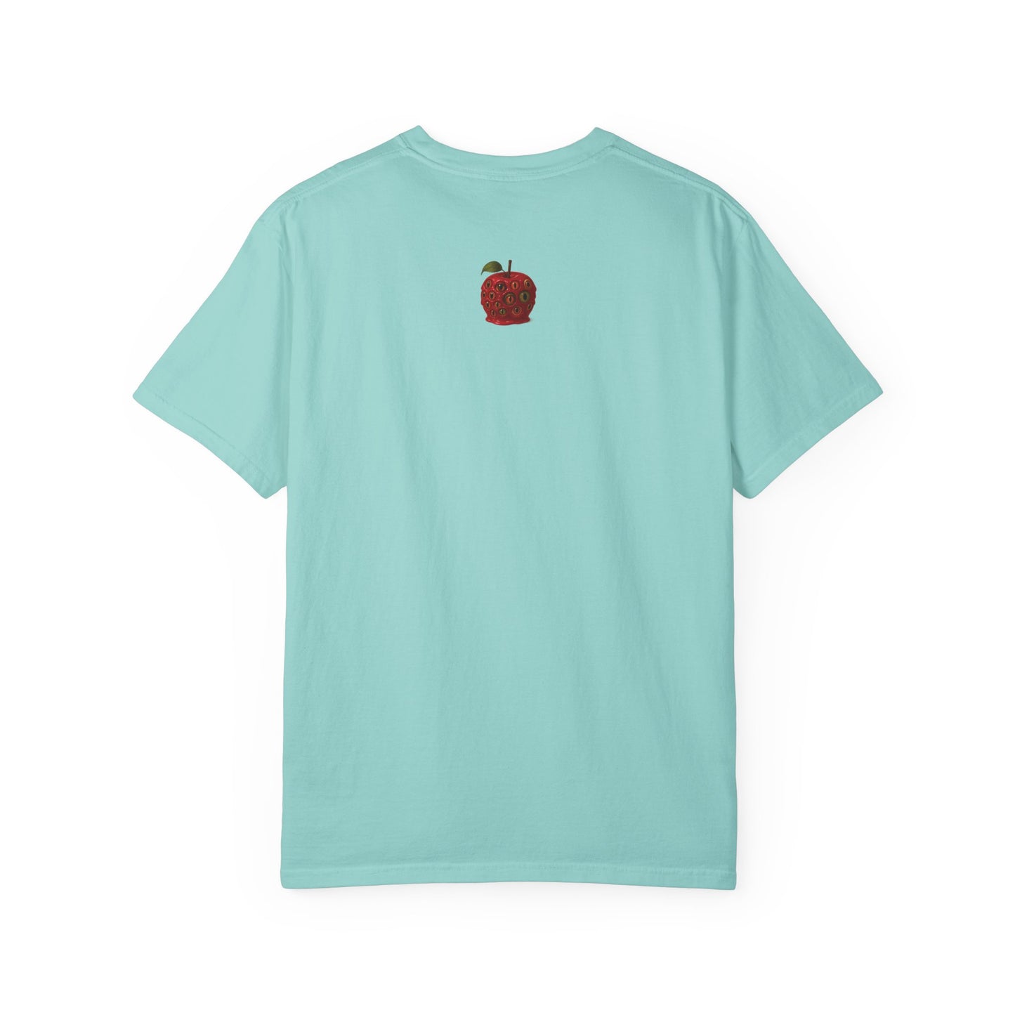 Garment-Dyed Unisex T-Shirt - Noxiae Poena Paresto with Apple Design