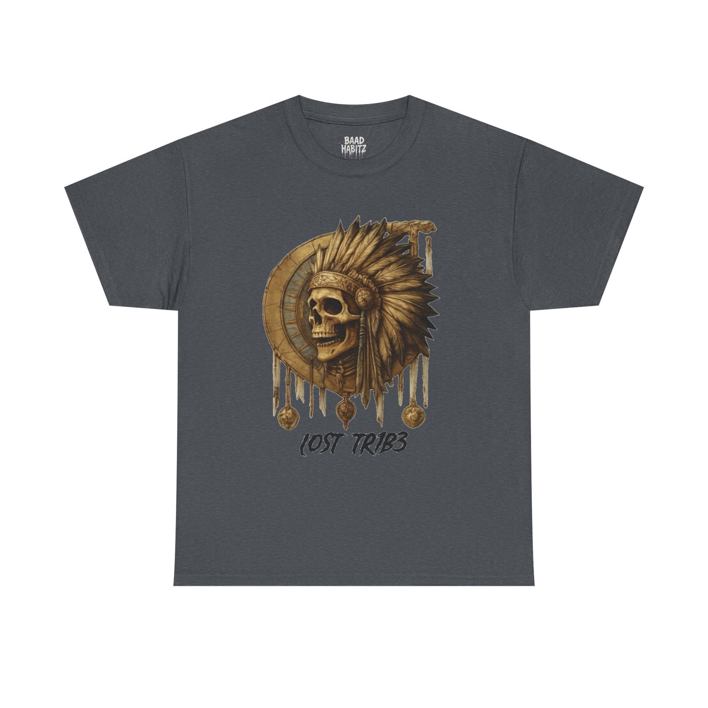 Unisex Heavy Cotton Tee - Lost Tribe Skull Design