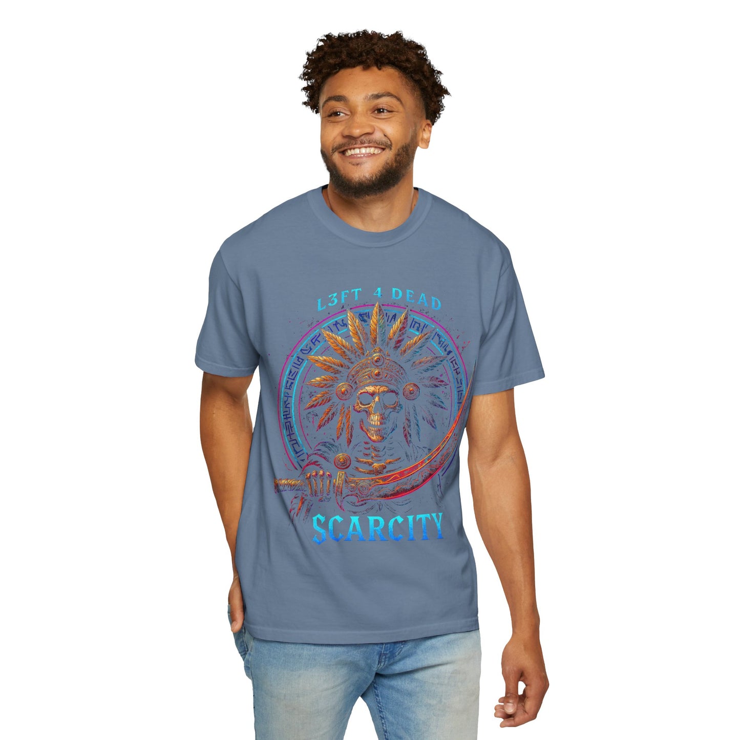 Copy of L3FT 4 DEAD Scarcity Unisex Garment-Dyed T-shirt - Bold Streetwear for Creative Souls