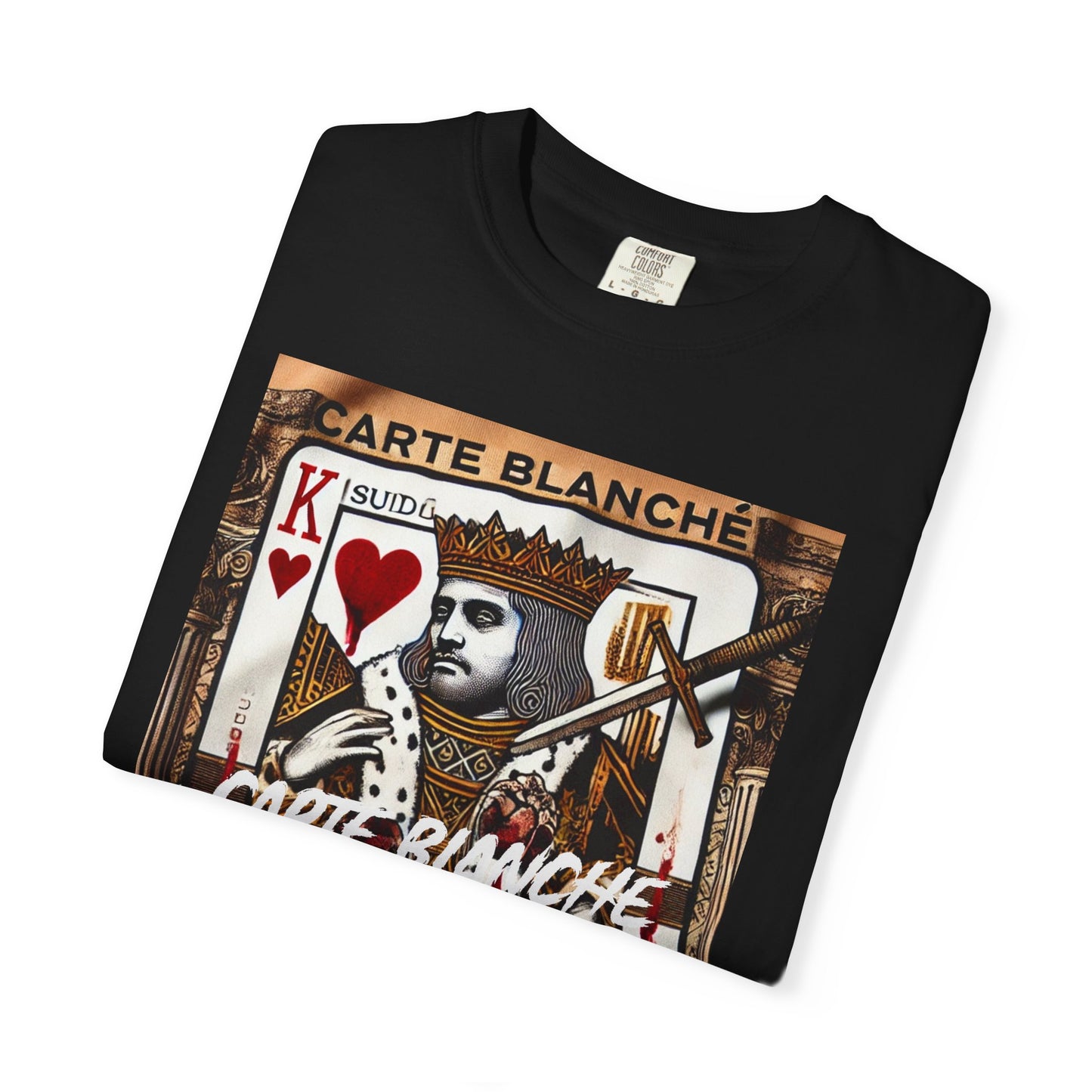 Street Art Graphic T-Shirt - 'God Save the Queen' & 'Carte Blanche' Design