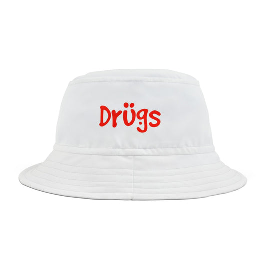 Trendy Bucket Hat with 'Drügs' Embroidery - Perfect for Summer Festivals