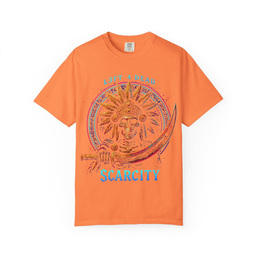 L3FT 4 DEAD Scarcity Unisex Garment-Dyed T-shirt - Bold Streetwear for Creative Souls