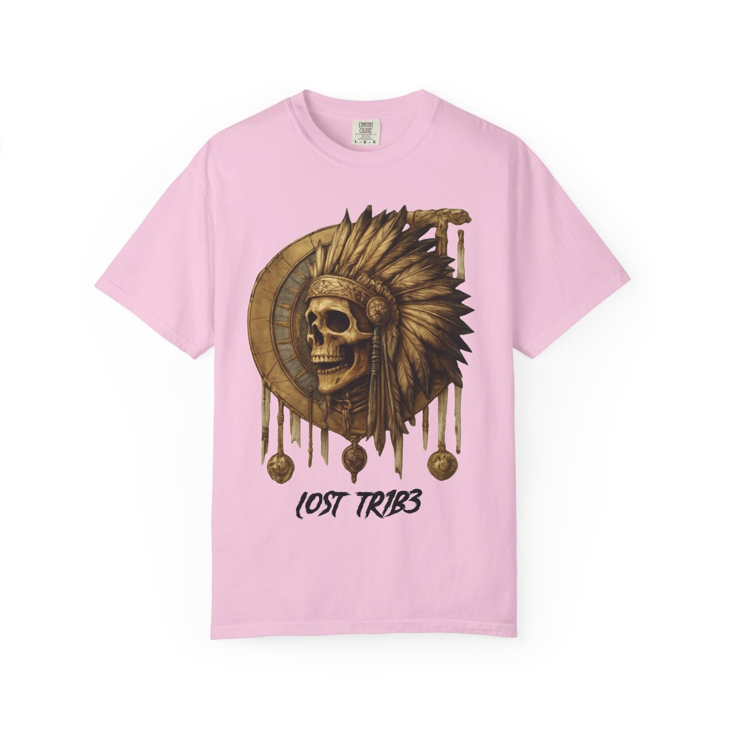 Unisex Garment-Dyed T-Shirt - 'Lost Tribe' Skull Design