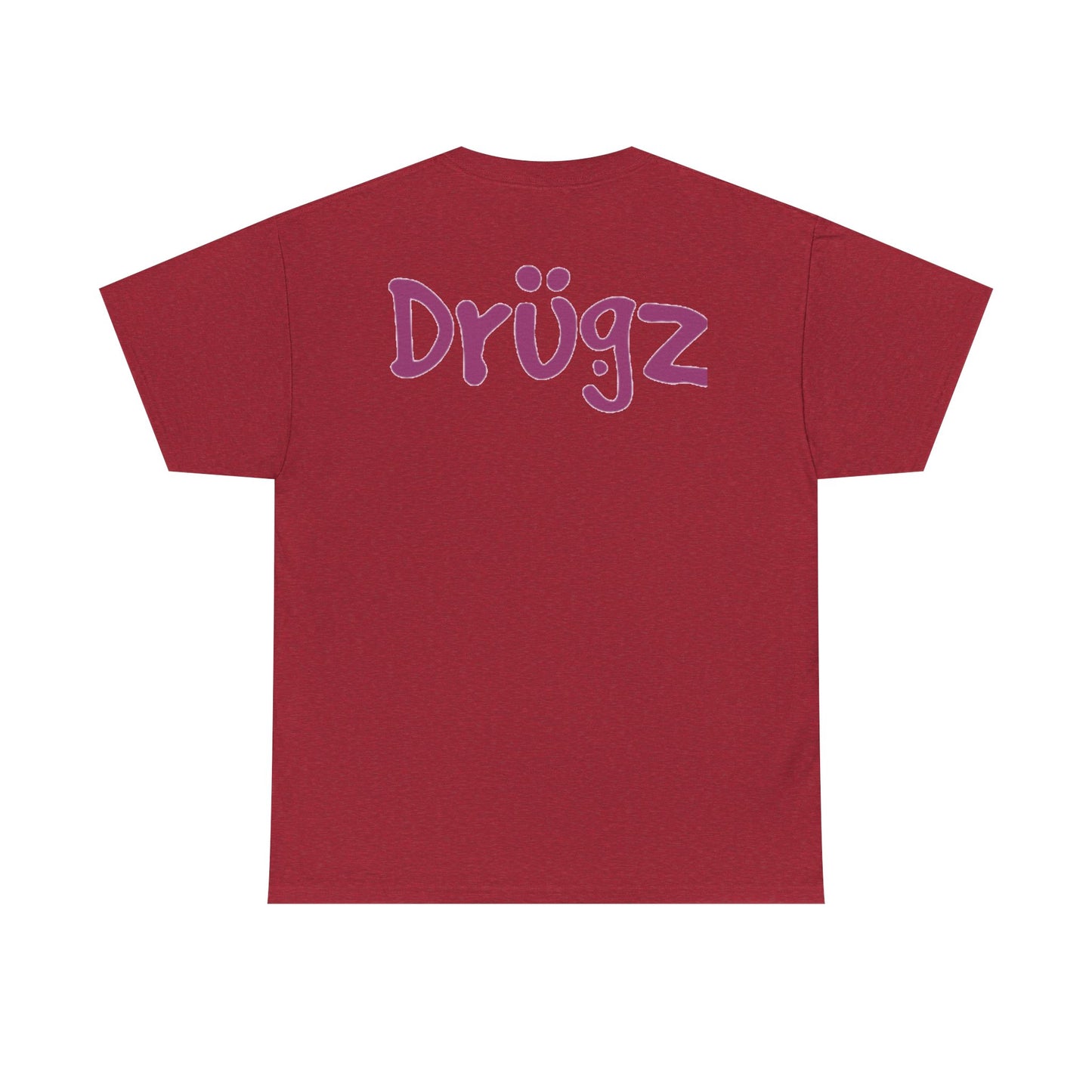 Colorful Unisex Heavy Cotton Tee - 'BAAD HABITZ' and 'Drügz' Graphic, Streetwear Vibe, Perfect for Casual Outings, Gifts, and Festivals