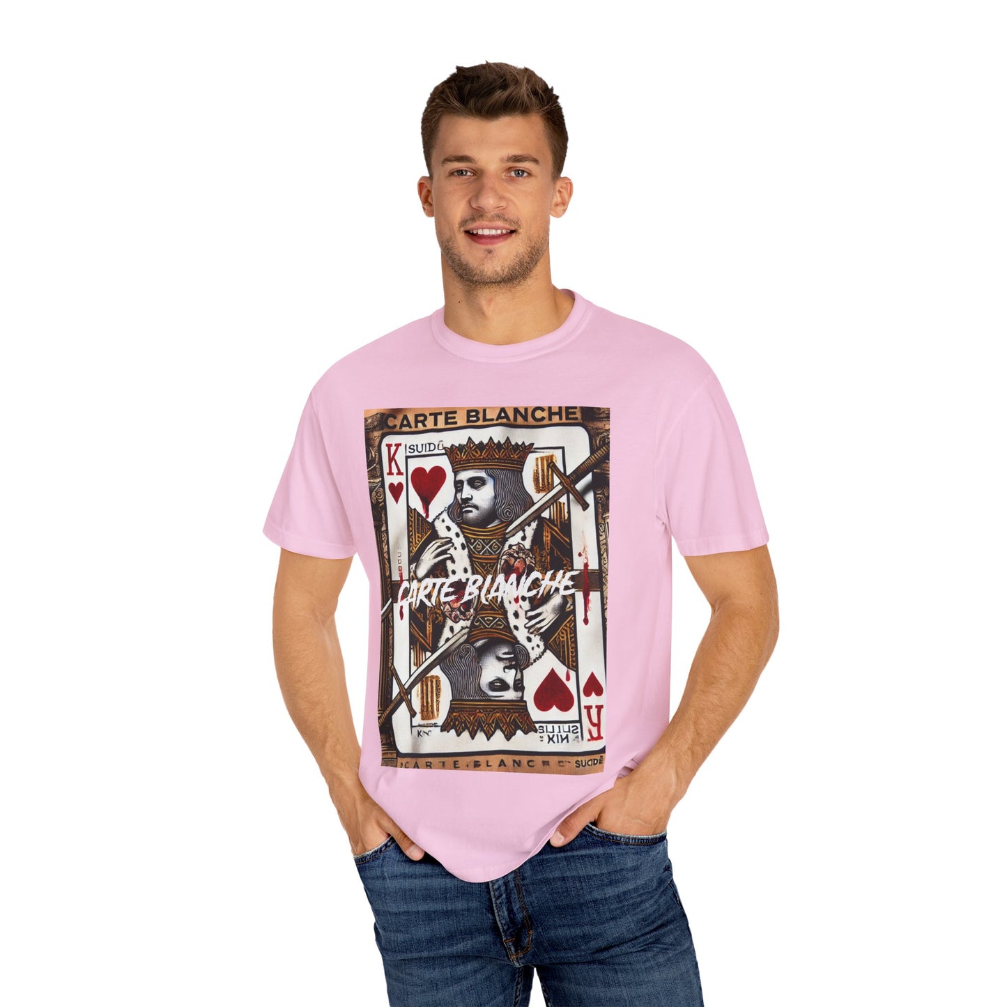 Street Art Graphic T-Shirt - 'God Save the Queen' & 'Carte Blanche' Design