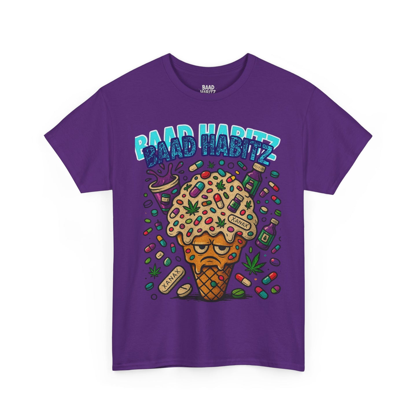 Fun Ice Cream Graphic Tee, Unisex Heavy Cotton Shirt, Summer Wear, Gift for Friends, Casual Outfit, Music Festival Apparel