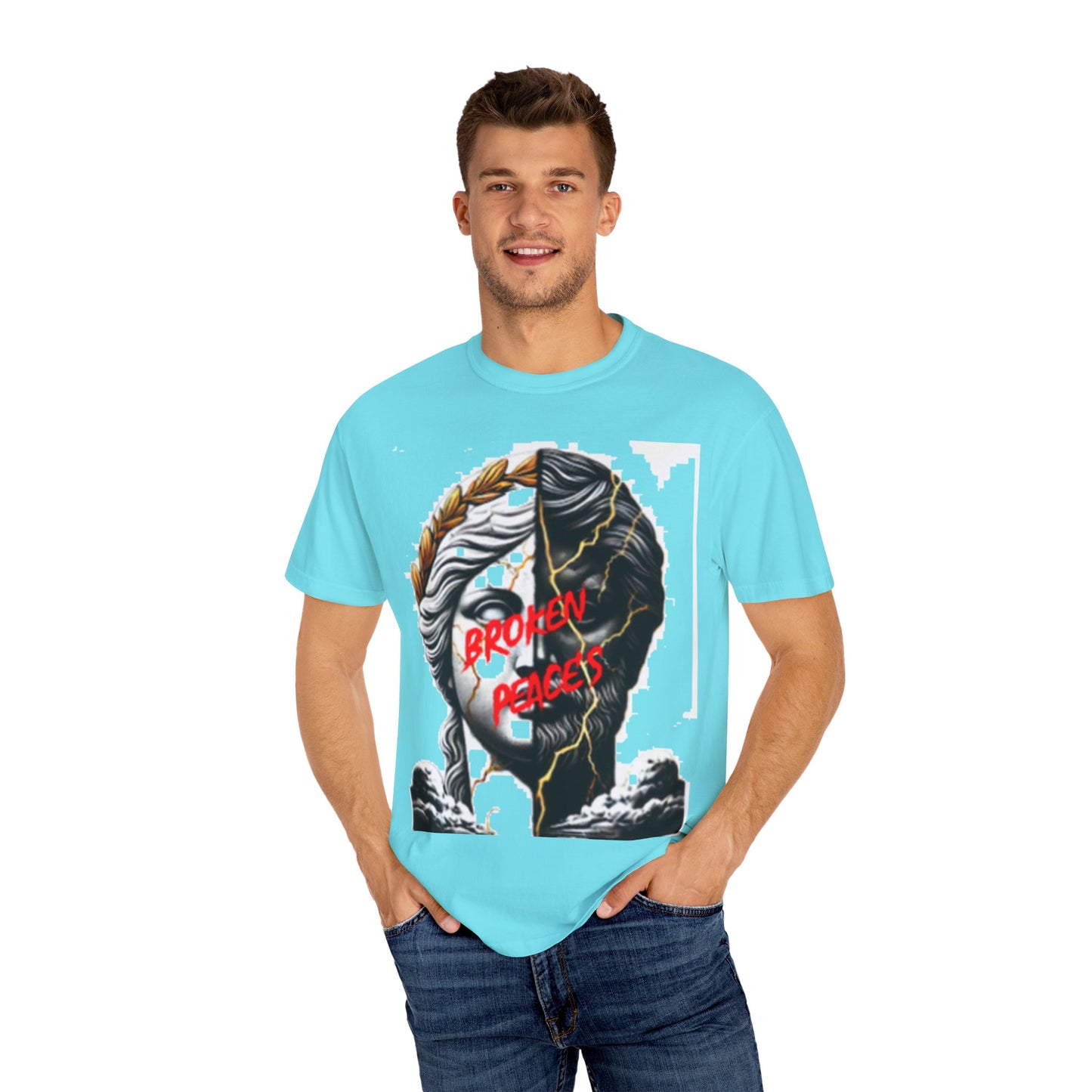 Unisex Garment-Dyed T-shirt - 'Broken Pieces' & 'God Save the Queen' Graphic Tee