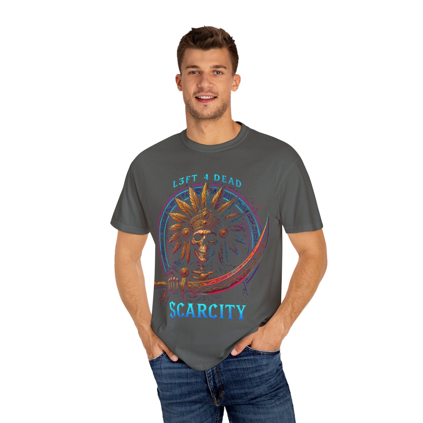 Copy of L3FT 4 DEAD Scarcity Unisex Garment-Dyed T-shirt - Bold Streetwear for Creative Souls