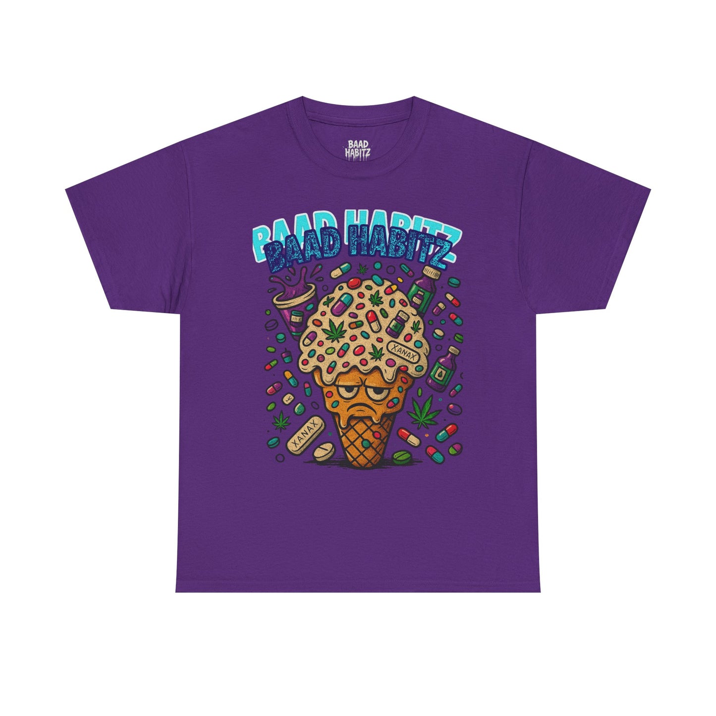 Fun Ice Cream Graphic Tee, Unisex Heavy Cotton Shirt, Summer Wear, Gift for Friends, Casual Outfit, Music Festival Apparel