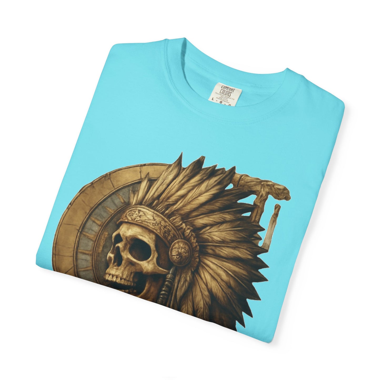 Unisex Garment-Dyed T-Shirt - 'Lost Tribe' Skull Design