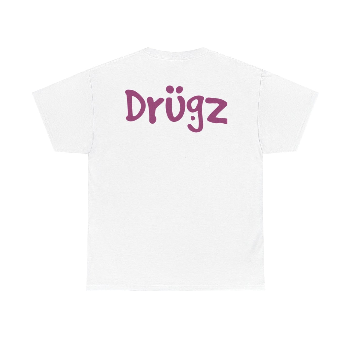 Colorful Unisex Heavy Cotton Tee - 'BAAD HABITZ' and 'Drügz' Graphic, Streetwear Vibe, Perfect for Casual Outings, Gifts, and Festivals