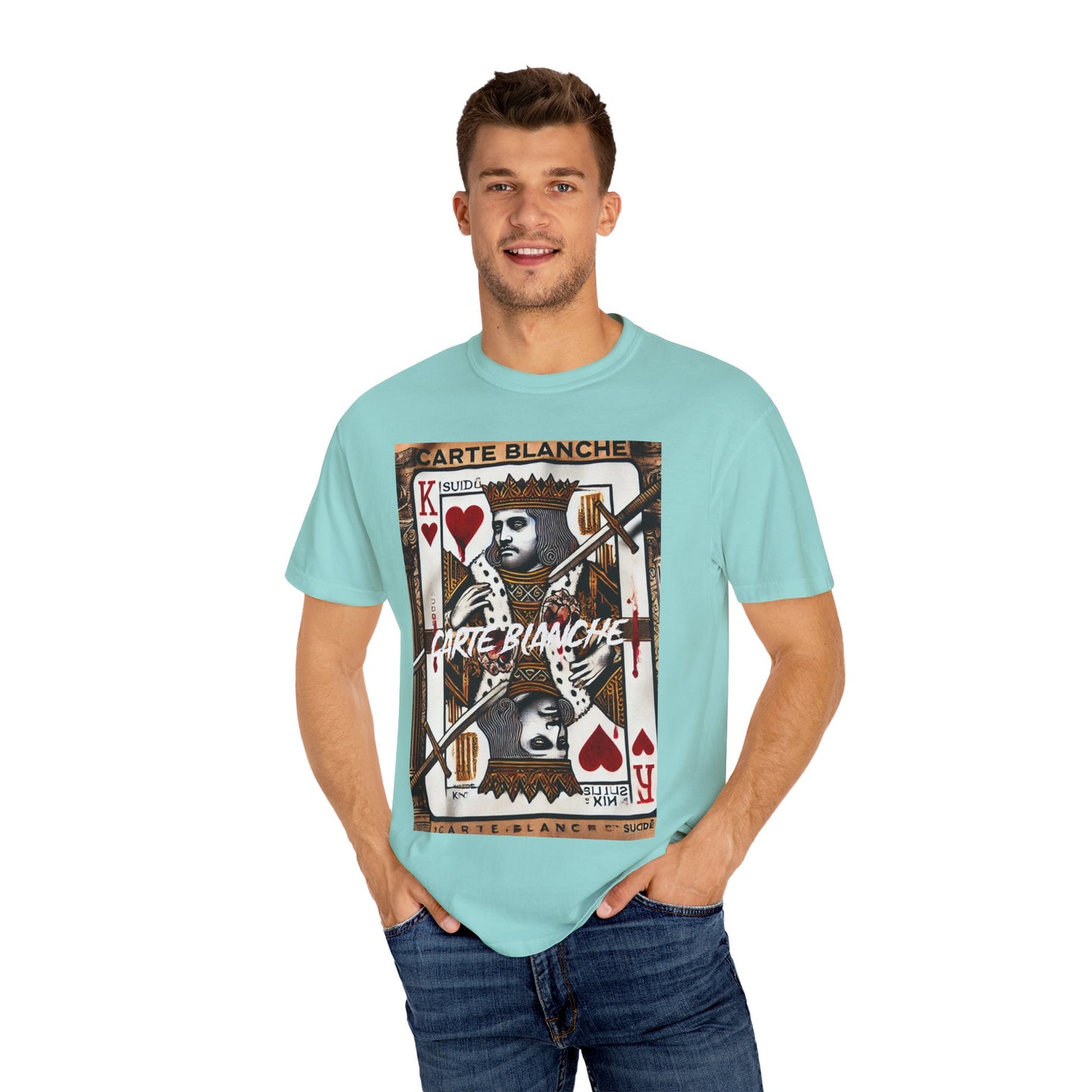 Street Art Graphic T-Shirt - 'God Save the Queen' & 'Carte Blanche' Design