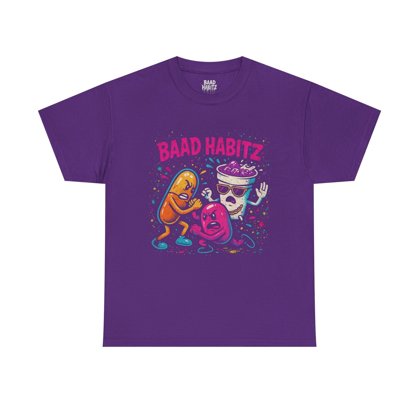 Funny Graphic Tee, Unisex Humor Shirt, Party Wear, Baad Habitz Apparel, Drugz T-Shirt, Gift for Friends