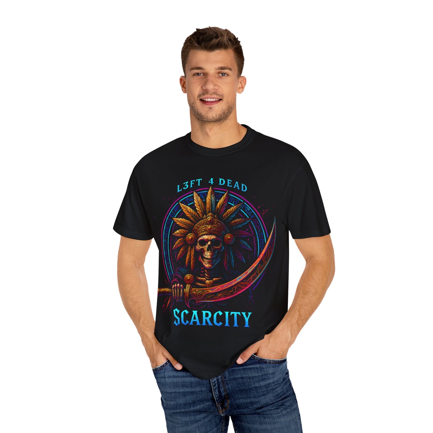 Copy of L3FT 4 DEAD Scarcity Unisex Garment-Dyed T-shirt - Bold Streetwear for Creative Souls