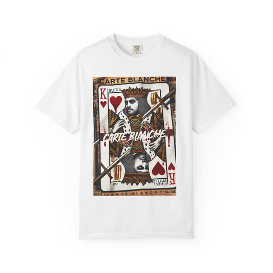 Street Art Graphic T-Shirt - 'God Save the Queen' & 'Carte Blanche' Design