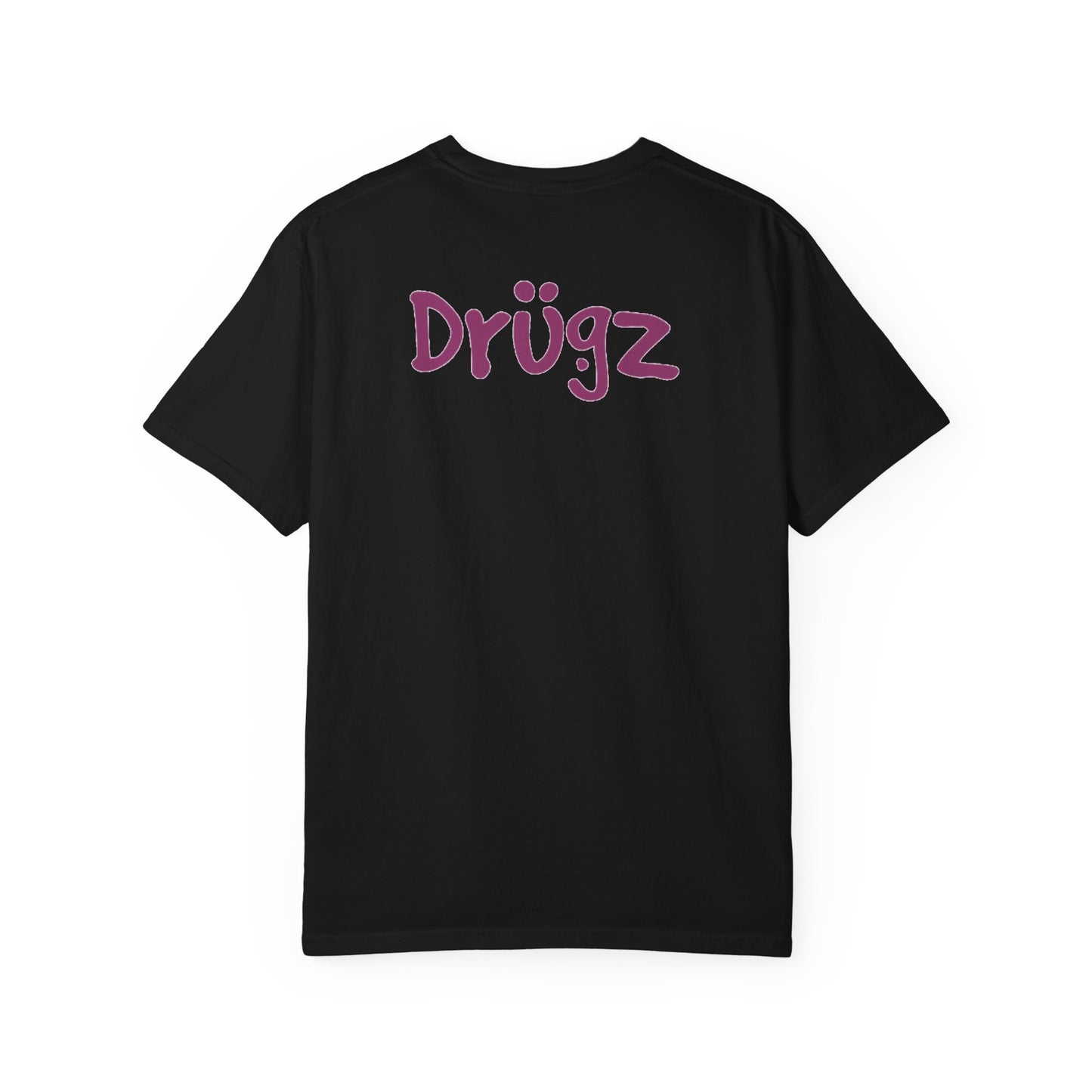 Unisex Garment-Dyed T-Shirt with 'Baad Habitz' Graphic - Fun, Playful Design for Casual Wear