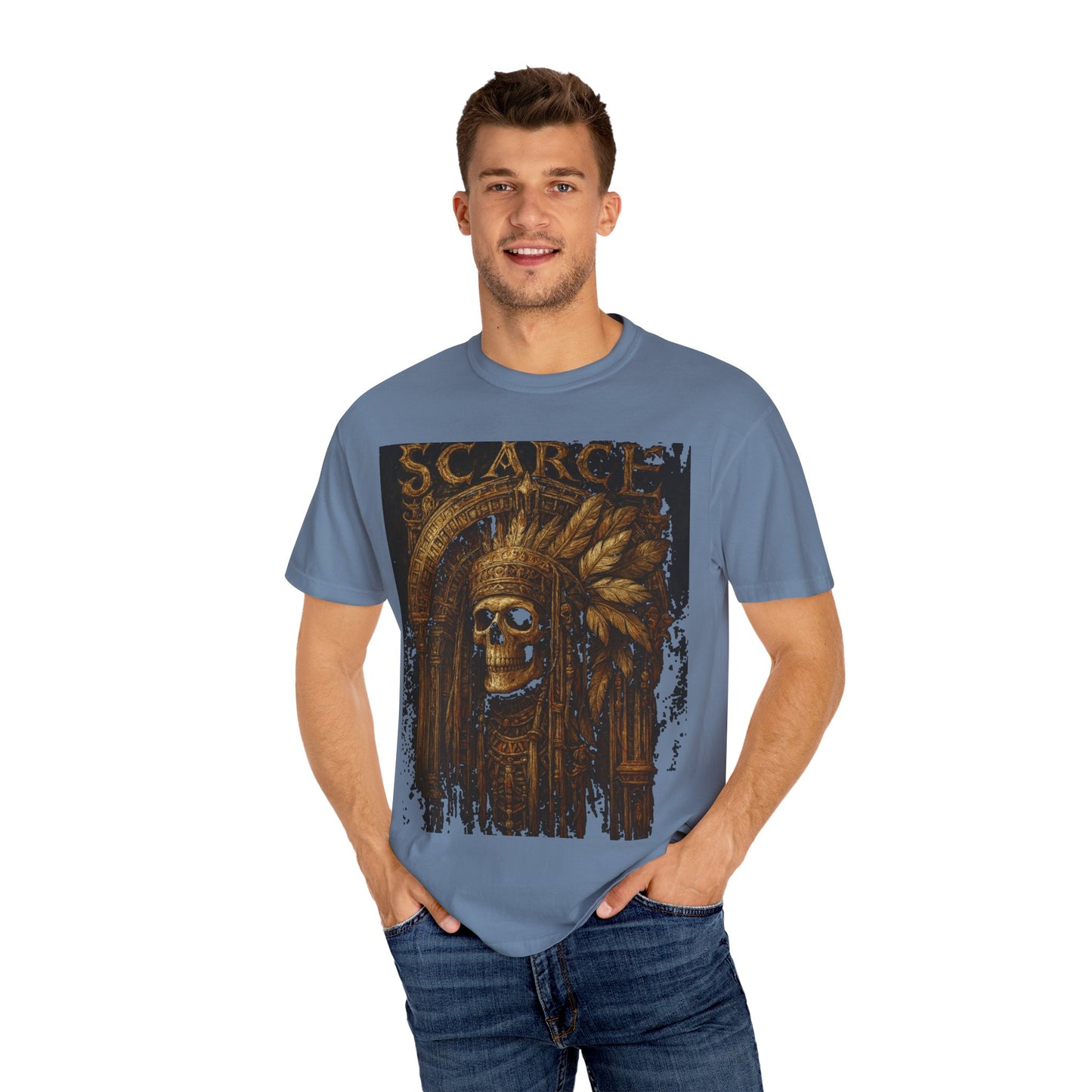Unisex Garment-Dyed T-Shirt - SCARCE The Lost Skull Design