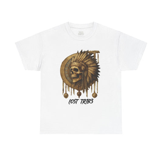 Unisex Heavy Cotton Tee - Lost Tribe Skull Design