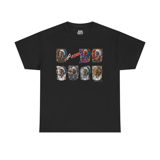 Unisex Heavy Cotton Tee with Lion Art - Free Spirit Tee, Graphic T-Shirt, Casual Wear, Animal Lover Gift, Unique Design Tee